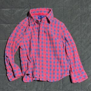 Maison Me Kids Checkered Shirt - Red and Blue